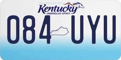KY license plate 084UYU