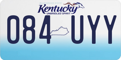 KY license plate 084UYY