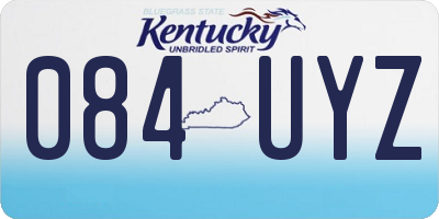KY license plate 084UYZ