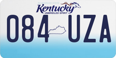 KY license plate 084UZA