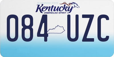 KY license plate 084UZC