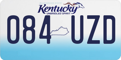 KY license plate 084UZD