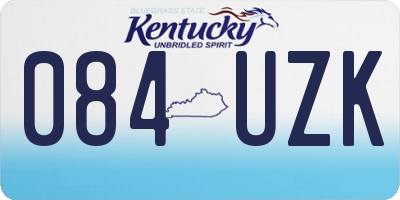 KY license plate 084UZK