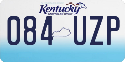 KY license plate 084UZP