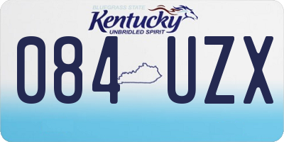 KY license plate 084UZX
