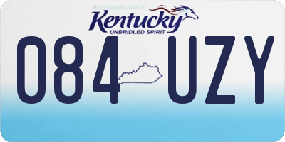 KY license plate 084UZY