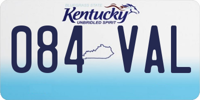 KY license plate 084VAL