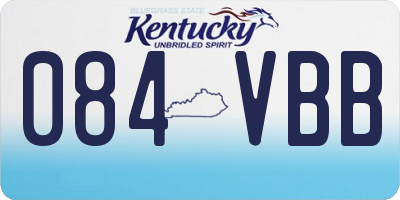 KY license plate 084VBB
