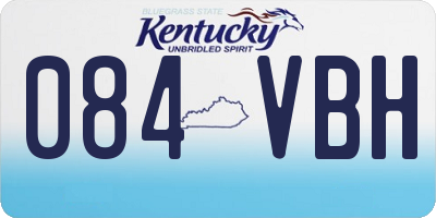 KY license plate 084VBH