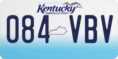 KY license plate 084VBV
