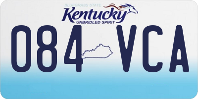 KY license plate 084VCA