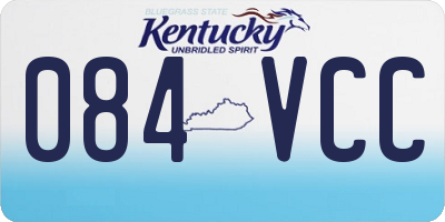 KY license plate 084VCC