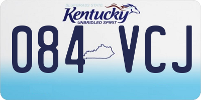 KY license plate 084VCJ