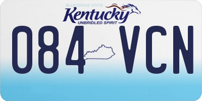 KY license plate 084VCN