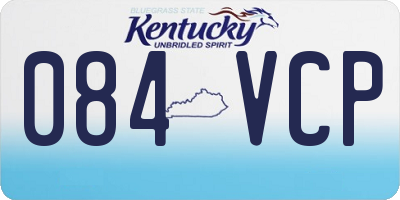 KY license plate 084VCP