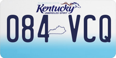 KY license plate 084VCQ