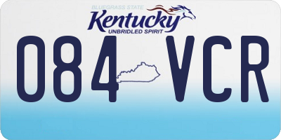 KY license plate 084VCR