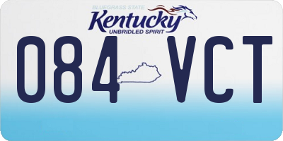 KY license plate 084VCT