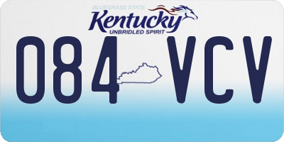KY license plate 084VCV