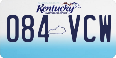 KY license plate 084VCW
