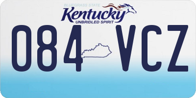 KY license plate 084VCZ
