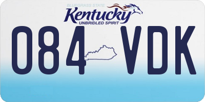KY license plate 084VDK