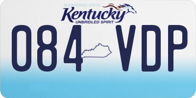 KY license plate 084VDP
