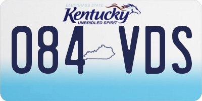 KY license plate 084VDS