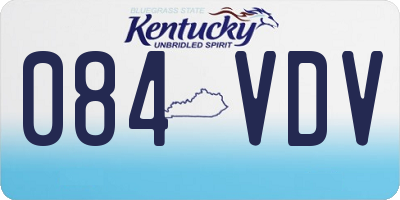 KY license plate 084VDV
