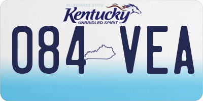 KY license plate 084VEA