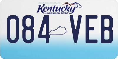 KY license plate 084VEB