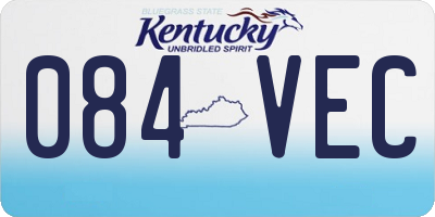KY license plate 084VEC