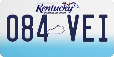 KY license plate 084VEI