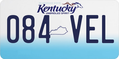 KY license plate 084VEL