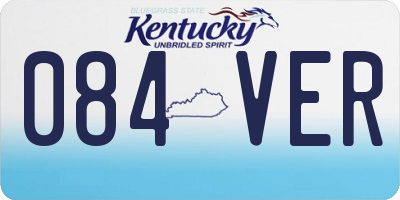 KY license plate 084VER