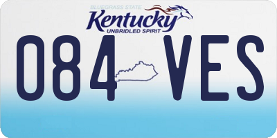 KY license plate 084VES
