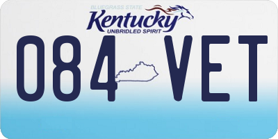 KY license plate 084VET