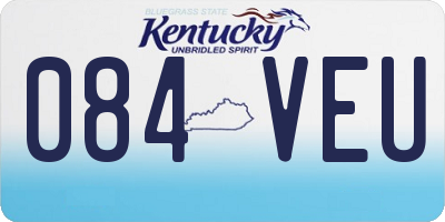 KY license plate 084VEU