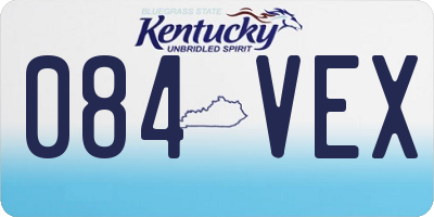 KY license plate 084VEX
