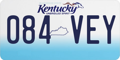KY license plate 084VEY