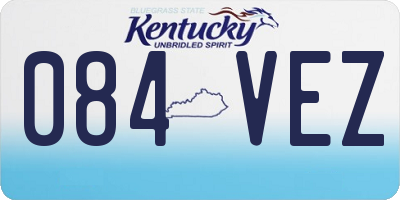 KY license plate 084VEZ