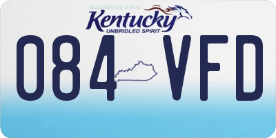 KY license plate 084VFD