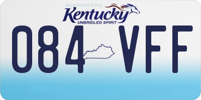 KY license plate 084VFF
