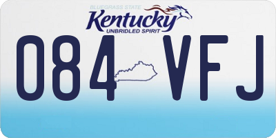 KY license plate 084VFJ