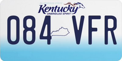 KY license plate 084VFR