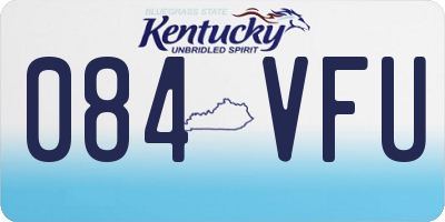 KY license plate 084VFU