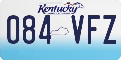 KY license plate 084VFZ