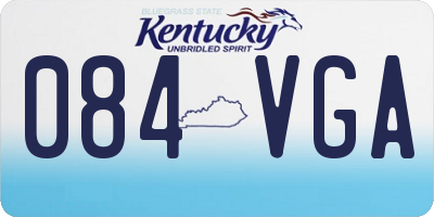 KY license plate 084VGA