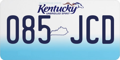 KY license plate 085JCD