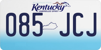 KY license plate 085JCJ